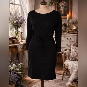 Cupcakes & Cashmere Black Knit Midi Dress